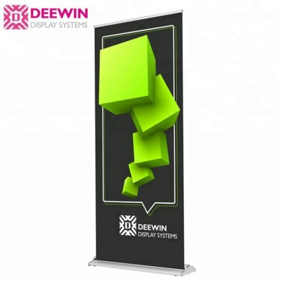 Chinese manufacturer portable aluminum wide base retractable banner stand for trade show