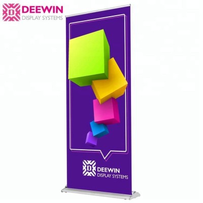 Aluminum portable wide base retractable banner stand for exhibition trade show display