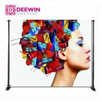 Wide base exhibition aluminum adjustable banner stands telescopic display