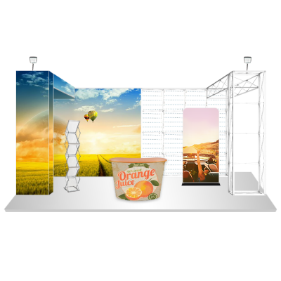 Tension fabric portable tradeshow expo 3x6 10x20 display portable exhibition booth stand