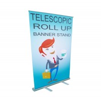 Roll Up Banner stand Sliver Aluminum Pole Advertising Display